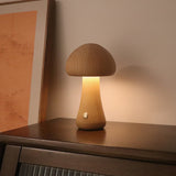 INS Wooden Cute Mushroom LED Night Light With Touch Switch  Bedside Table Lamp For Bedroom Childrens Room Sleeping Night Lamps Home Decor